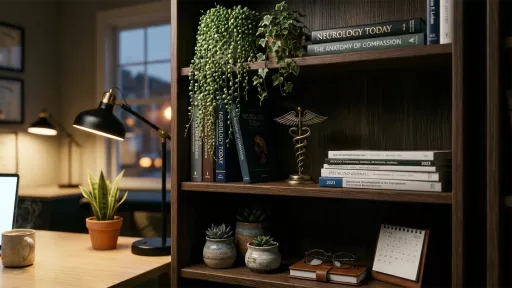 Bookshelf in an office