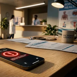 Mobile phone with alert on the screen