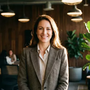 Smiling woman in an office