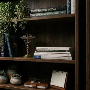 Bookshelf in an office